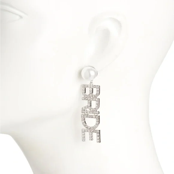 HP!! NWT Kleinfeld Pavé BRIDE Statement Drop Earrings - Picture 3 of 6